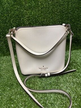 kate spade New York Cream Leather Crossbody with Adjustable Strap